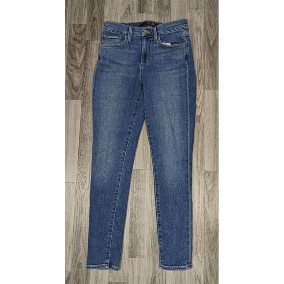 Joe's Womens Size 25 Flawless The Icon Mid Rise Skinny Cropped Denim Blue Jeans - Picture 1 of 12